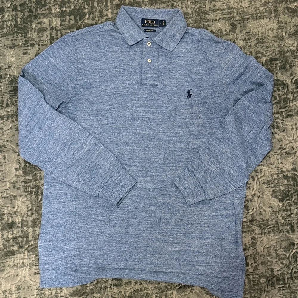 Polo by Ralph Lauren Men's Heather Blue Polo Shirt